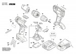 Bosch 3 601 JB7 400 Gsr 14,4-2-Li Cordless Screwdriver 14.4 V / Eu Spare Parts